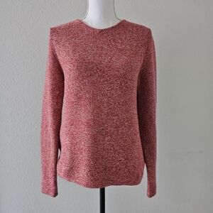 Sahalie Sweater Size M Rose Heather Pullover Knit Cotton Blend